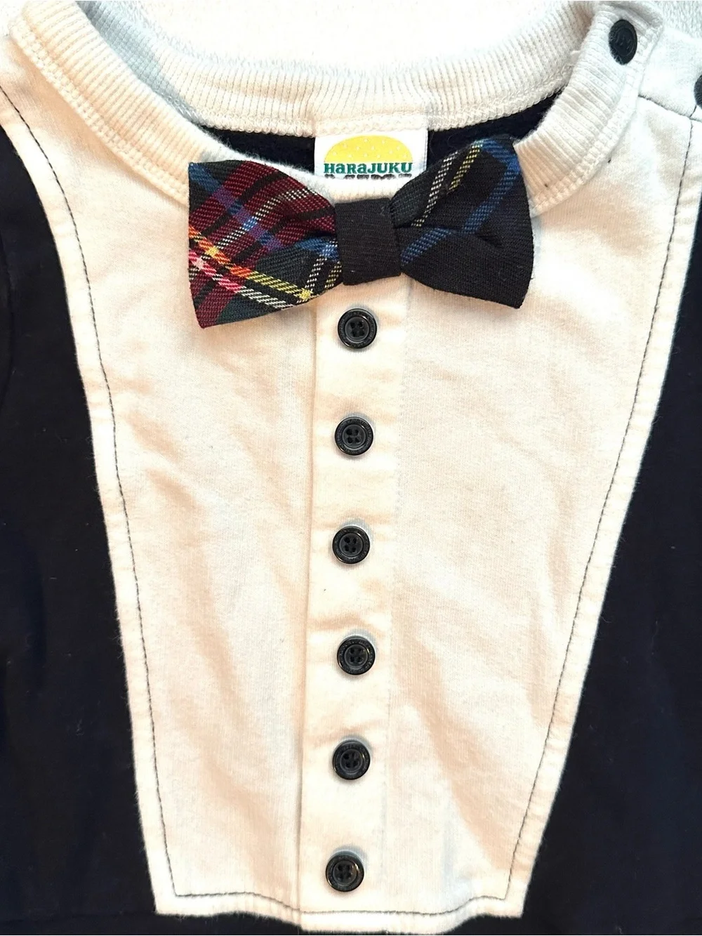 HARAJUKU MINI x Target Tuxedo Bow Tie One Piece Bodysuit 6M Jumper Gwen Stefani
